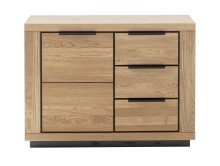 Kommode >GRENO< in Wildeiche geölt, Wildeiche teilmassiv - 107x80x40cm (BxHxT)