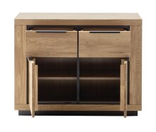 Kommode >GRENO< in Wildeiche geölt, Wildeiche teilmassiv - 102x80x40cm (BxHxT)