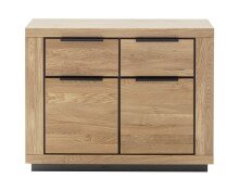 Kommode >GRENO< in Wildeiche geölt, Wildeiche teilmassiv - 102x80x40cm (BxHxT)
