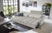 Big-Sofa >Wolve< 2x elektr. Verstellung, 2 Kissen, Cord taupe - 280x108x118cm (BxHxT)
