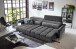 Big-Sofa >Wolve< 2x elektr. Verstellung, 2 Kissen, Cord grau - 280x108x118cm (BxHxT)
