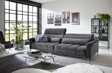 Big-Sofa >Wolve< 1x elektr. Verstellung, 2 Kissen,...