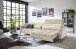 Big-Sofa >Wolve< 1x elektr. Verstellung, 2 Kissen, Cord beige - 280x108x118cm (BxHxT)