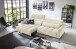 Big-Sofa >Wolve< 2x elektr. Verstellung, 2 Kissen, Cord creme - 280x108x118cm (BxHxT)