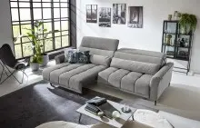 Big-Sofa >Wolve< 2x elektr. Sitzverstellung, Cord...