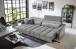 Big-Sofa >Wolve< 2x elektr. Sitzverstellung, Cord silbergrau - 280x108x118cm (BxHxT)