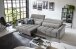 Big-Sofa >Wolve< 1x elektr. Sitzverstellung, Cord silbergrau - 280x108x118cm (BxHxT)