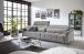 Big-Sofa >Wolve< 1x elektr. Sitzverstellung, Cord silbergrau - 280x108x118cm (BxHxT)
