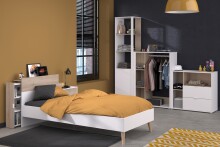 Jugendzimmer-Set >Aalborg 4< (6-teilig) in weiss /...