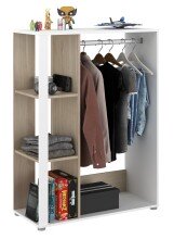 Jugendzimmer-Set >Aalborg 4< (6-teilig) in weiss / Eiche Dekor