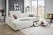 Wohnlandschaft >Puppet< Kopfteilverstellung, 2 Kissen, creme - 301x113x195cm (BxHxT)
