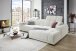 Wohnlandschaft >Puppet< Kopfteilverstellung, 2 Kissen, creme - 301x113x195cm (BxHxT)