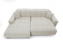 Wohnlandschaft >Puppet< Kopfteilverstellung, Sitzverstellung, creme - 301x113x195cm (BxHxT)