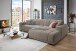 Wohnlandschaft >Puppet< Kopfteilverstellung, Sitzverstellung, taupe - 301x113x195cm (BxHxT)