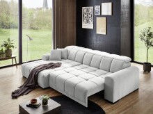 Wohnlandschaft >Puppet< Kopfteilverstellung, Sitzverstellung, creme - 301x113x195cm (BxHxT)