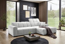 Wohnlandschaft >Puppet< Kopfteilverstellung, Sitzverstellung, creme - 301x113x195cm (BxHxT)