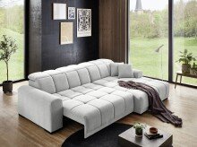 Wohnlandschaft >Puppet< Kopfteilverstellung, Sitzverstellung, creme - 301x113x195cm (BxHxT)