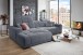 Wohnlandschaft >Puppet< Kopfteilverstellung, 2 Kissen, grau - 301x113x195cm (BxHxT)