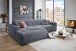 Wohnlandschaft >Puppet< Kopfteilverstellung, 2 Kissen, grau - 301x113x195cm (BxHxT)