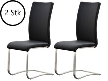 Esszimmerstuhl >Muvo I< (2er Set) in Schwarz aus...