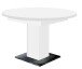 Kulissentisch >Judd< rund ausziehbar bis 144cm, weiss / schwarzstahl - 104/144x76 (D/BxH)