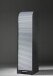 Jalousieschrank >Organizer< 3 Böden, schwarzstahl Dekor / silber - 45x164x40 (BxHxT)