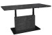 Couchtisch >Lift< höhenverstellbar, keramik optik grau / schwarz - 120x49/68x70 (BxHxT)