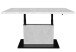 Couchtisch >Lift< höhenverstellbar, keramik optik weiß / schwarz - 120x49/68x70 (BxHxT)