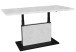Couchtisch >Lift< höhenverstellbar, keramik optik weiß / schwarz - 120x49/68x70 (BxHxT)