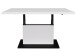 Couchtisch >Lift< höhenverstellbar, weiss / schwarz - 120x49/68x70cm (BxHxT)