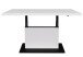 Couchtisch >Lift< höhenverstellbar, weiss / schwarz - 120x49/68x70cm (BxHxT)