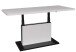 Couchtisch >Lift< höhenverstellbar, weiss / schwarz - 120x49/68x70cm (BxHxT)