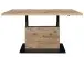 Couchtisch >Lift< höhenverstellbar, viking oak Dekor / schwarz - 120x49/68x70cm (BxHxT)