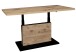 Couchtisch >Lift< höhenverstellbar, viking oak Dekor / schwarz - 120x49/68x70cm (BxHxT)