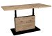 Couchtisch >Lift< höhenverstellbar, viking oak Dekor / schwarz - 120x49/68x70cm (BxHxT)