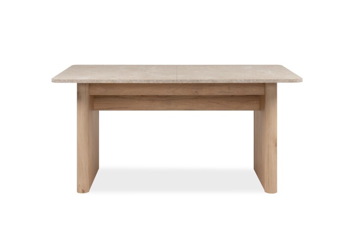 Kulissen-Esstisch >Sai< in Dekor Sandstein / Dekor Jackson Hickory