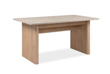 Kulissen-Esstisch >Sai< in Dekor Sandstein / Dekor Jackson Hickory