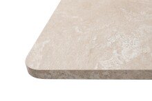 Kulissen-Esstisch >Sai< in Dekor Sandstein / Dekor Jackson Hickory