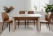 Kulissen-Esstisch >Sai< in Dekor Sandstein / Dekor Jackson Hickory