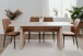Kulissen-Esstisch >Sai< in Dekor Sandstein / Dekor Jackson Hickory