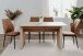 Kulissen-Esstisch >Sai< in Dekor Sandstein / Dekor Jackson Hickory