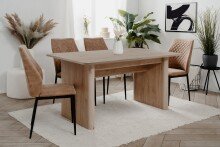 Kulissen-Esstisch >Sai< in Dekor Jackson Hickory - 160x75x90cm (BxHxT)