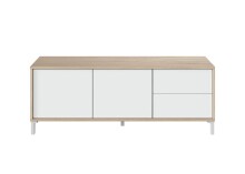 TV-Board >BROOKLYN< in Canadian Eiche/Artik White - 130x47x41 (BxHxT)