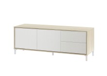 TV-Board >BROOKLYN< in Canadian Eiche/Artik White - 130x47x41 (BxHxT)