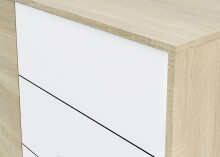 Sideboard >BROOKLYN< in Canadian Eiche/Artik White - 154x74x41 (BxHxT)