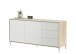 Sideboard >BROOKLYN< in Canadian Eiche/Artik White - 154x74x41 (BxHxT)