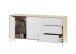 Sideboard >BROOKLYN< in Canadian Eiche/Artik White - 154x74x41 (BxHxT)