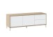 Wohnzimmer-Set >BROOKLYN< in Canadian Eiche/Artik Weiß - 130x47x41 (BxHxT)