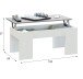 Couchtisch >ETHNA< aufklappbar, Stauraum, Artik Weiß - 100x45x50 (BxHxT)