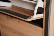 Schuhkipper >Denver< 3 Klappen, Dekor Artisan Eiche Dekor / anthrazit - 70x125x25cm (BxHxT)